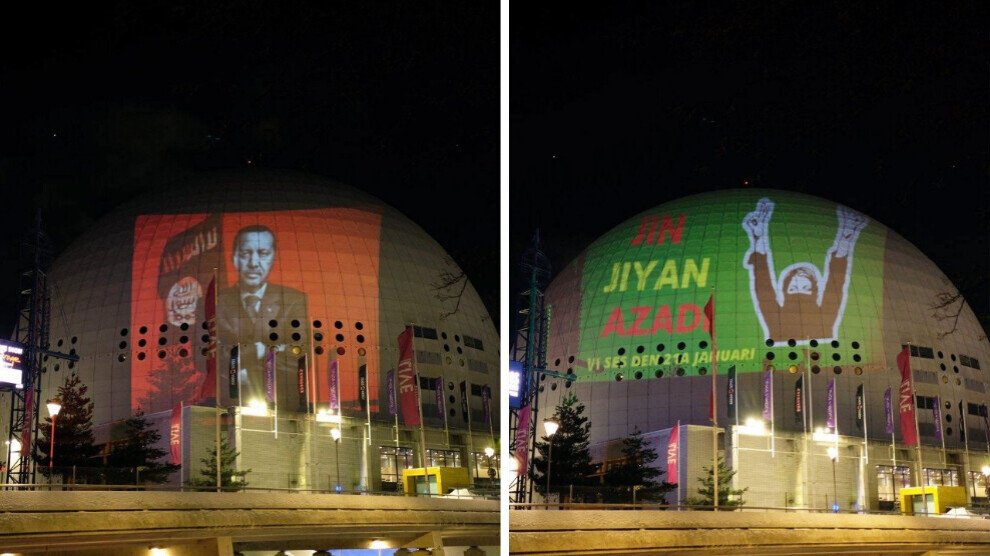 Zweedse internationalisten protesteren tegen Turkse oorlogsmisdaden