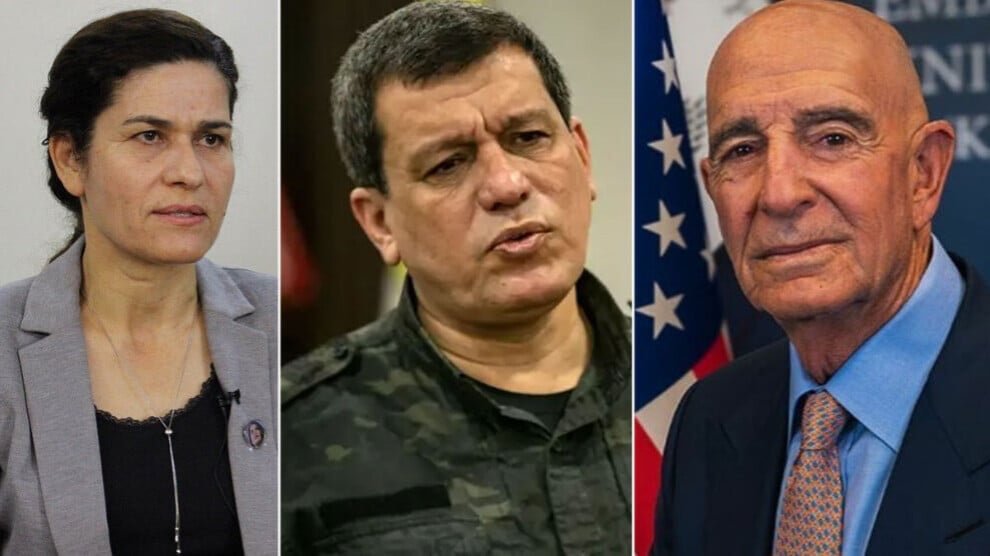 Mazloum Abdi en Ilham Ehmed ontmoeten Tom Barrack in Hewler