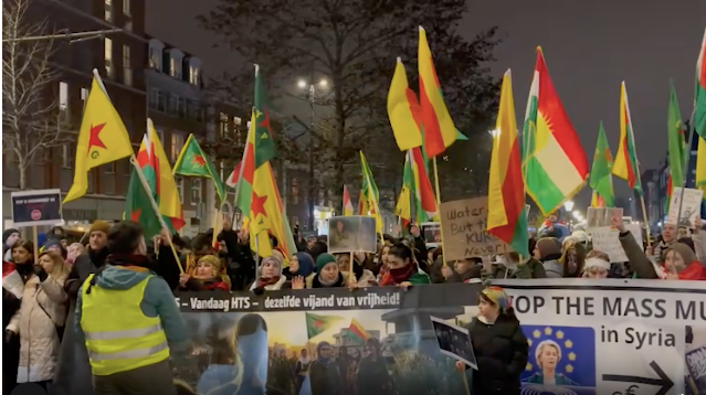 Duizenden mensen in Europa demonstreren voor Rojava