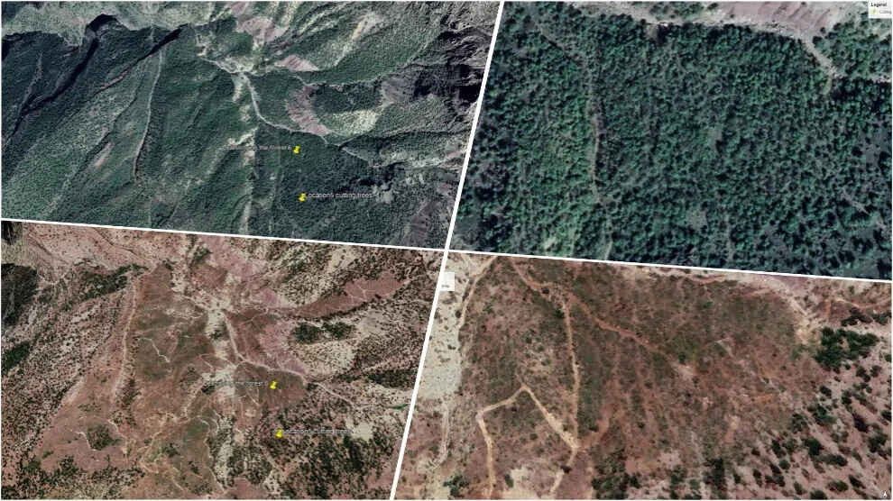 Satellietbeelden tonen ecologische verwoesting in Zuid-Koerdistan